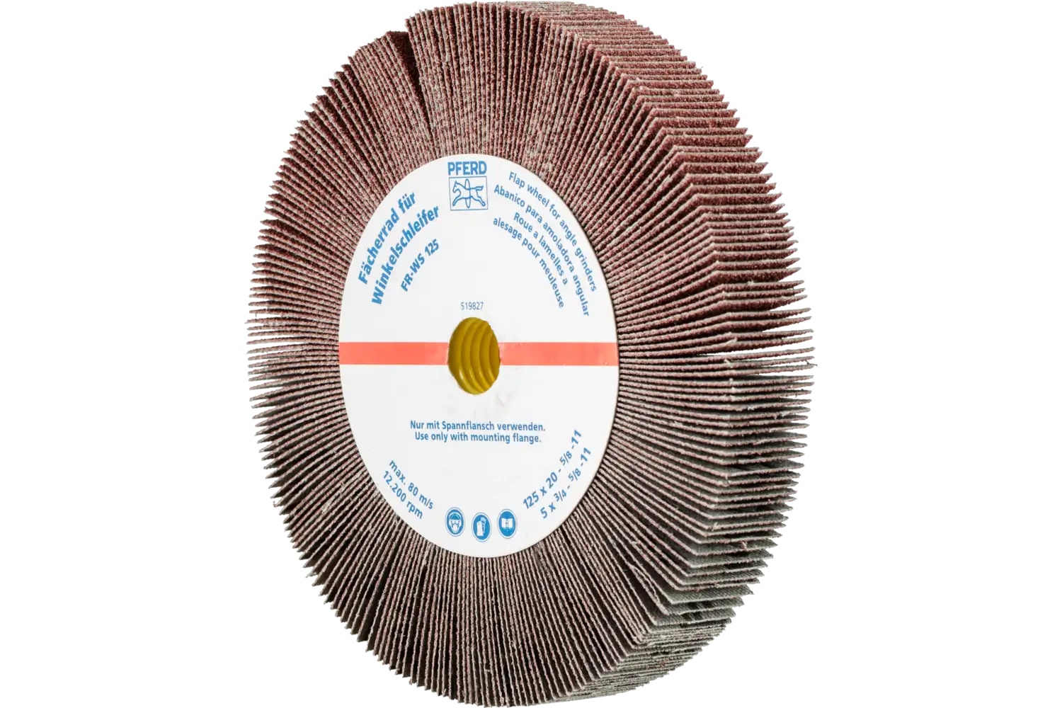 Picture of Pferd Angle Grinder Flap Wheel, 5" X 3/4 X 5/8-11, 80 Grit, Aluminum Oxide
